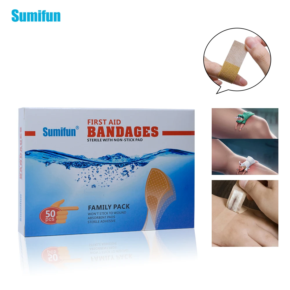 Sumifun 2 коробки повязка для помощи перевязке ран стерильные гемостазы наклейки