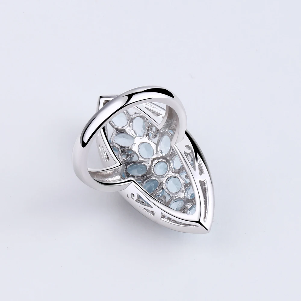 

Gem's Ballet Natural Sky Blue Topaz Gemstone Rings Solid 925 Sterling Silver Bohemia Engagement Ring For Women Fine Jewelry