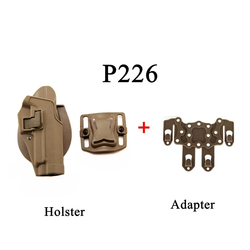Тактическая кобура SIG P226 поясная кобура с пистолетным ремешком Molle платформа Койот Боевой страйкбол пистолет сумка ремень кобура P226 - Цвет: 4