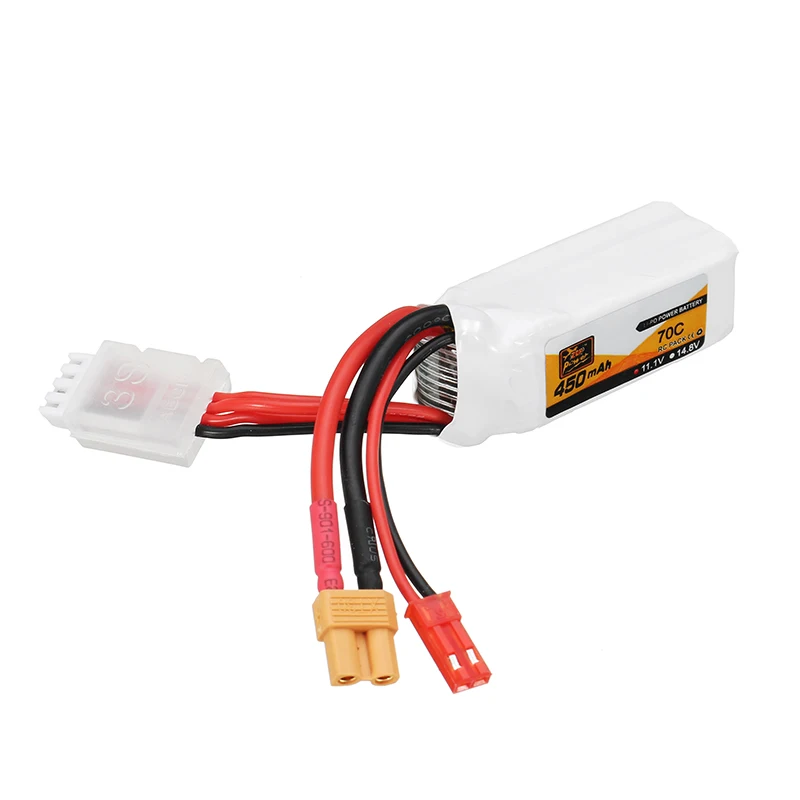 4 шт. аккумулятор ZOP Power 11 1 В 450 мАч 70C 3S Lipo JST XT30 для FPV Racing multirotor Quadcopter|Детали и