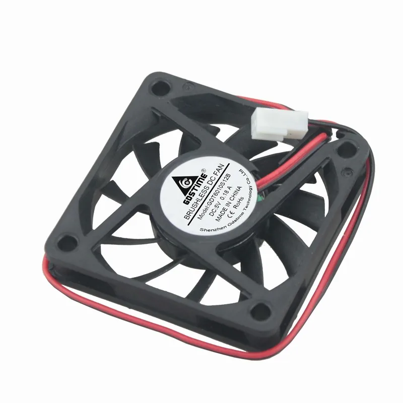 Gdstime 1 шт. DC 5V 6010 2510 2 Pin 6 см 60x60x10 мм Бесщеточный вентилятор охлаждения 60 x 10 ПК корпус