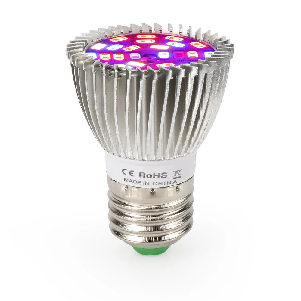 Светодиодная лампа E27 SMD5730 для выращивания растений полного спектра 28 Вт 4