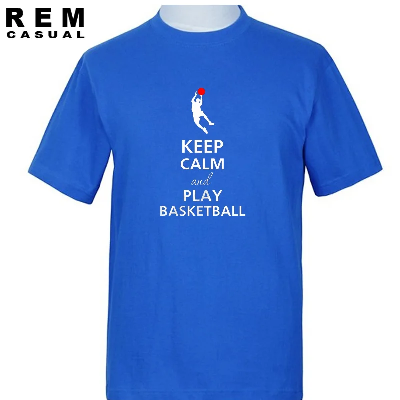 Футболка мужская хлопковая с коротким рукавом и принтом баскетбольных мячей |