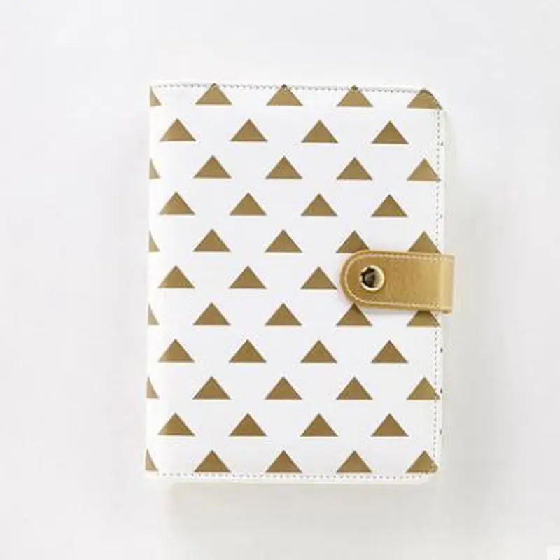 Yiwi Gold Stampe Snap notebook A6 Золотое кольцо вкладыш спираль планировщик связующий дневник - Цвет: NO2
