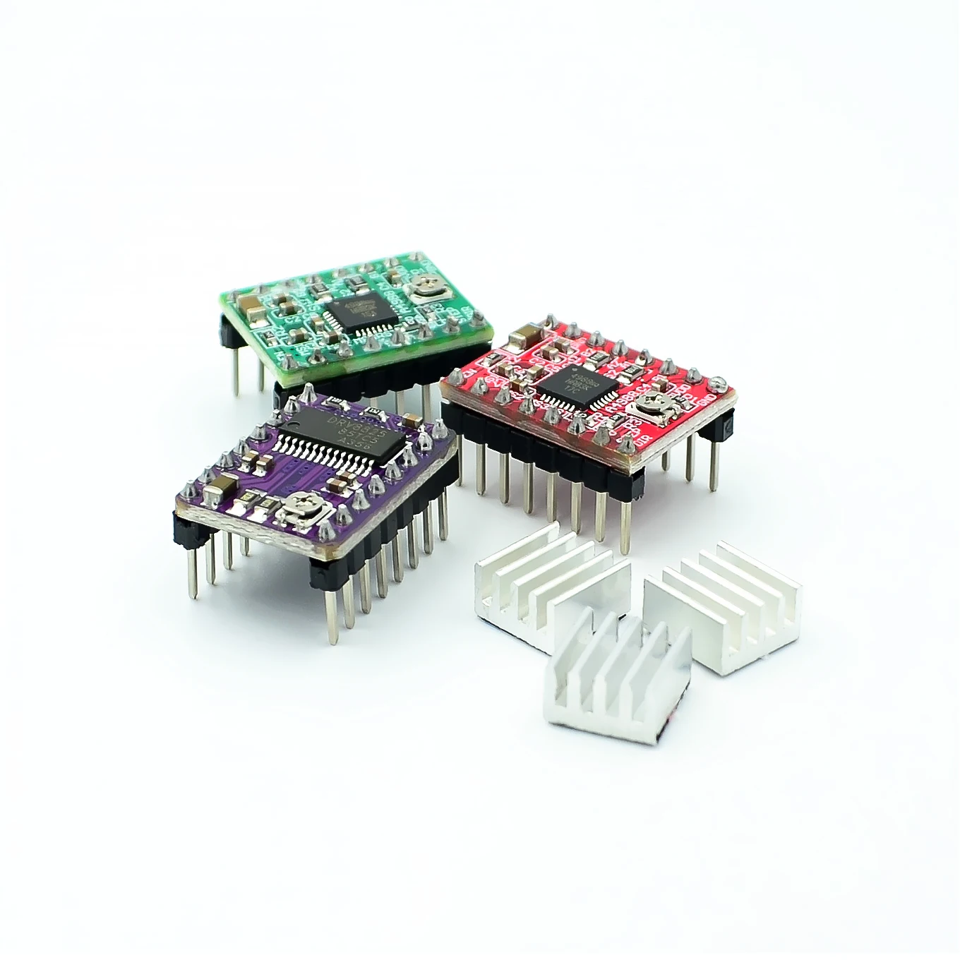 Reprap шаговый Драйвер A4988 DRV8825 двигатель драйвер модуль + радиатор|Интегральные