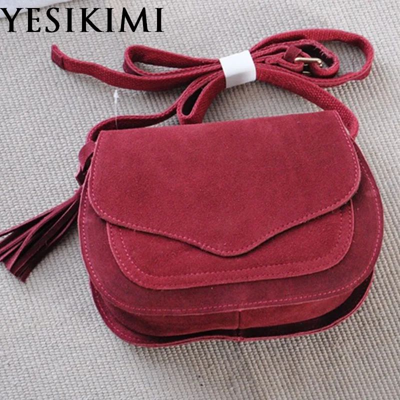 Сумка YESIKIMI женская винтажная из натуральной кожи нубук|leather bags for women|genuine leather