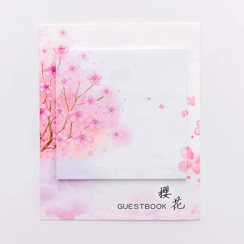 6 EZONE Flower Sticky Note каваи цветки сакуры, японской вишни Печатный блокнот для заметок квадратный N Times закладка для студентов Примечания школьные принадлежности - Цвет: 6