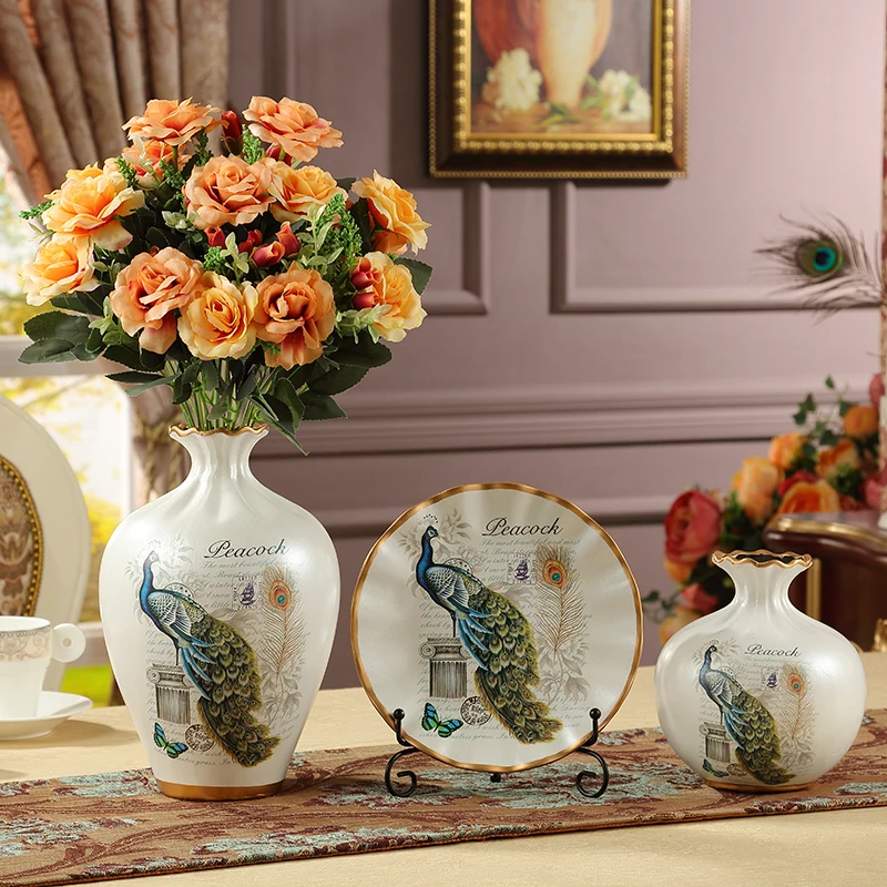 Керамическая ваза декоративные пластины из трех предметов украшения в