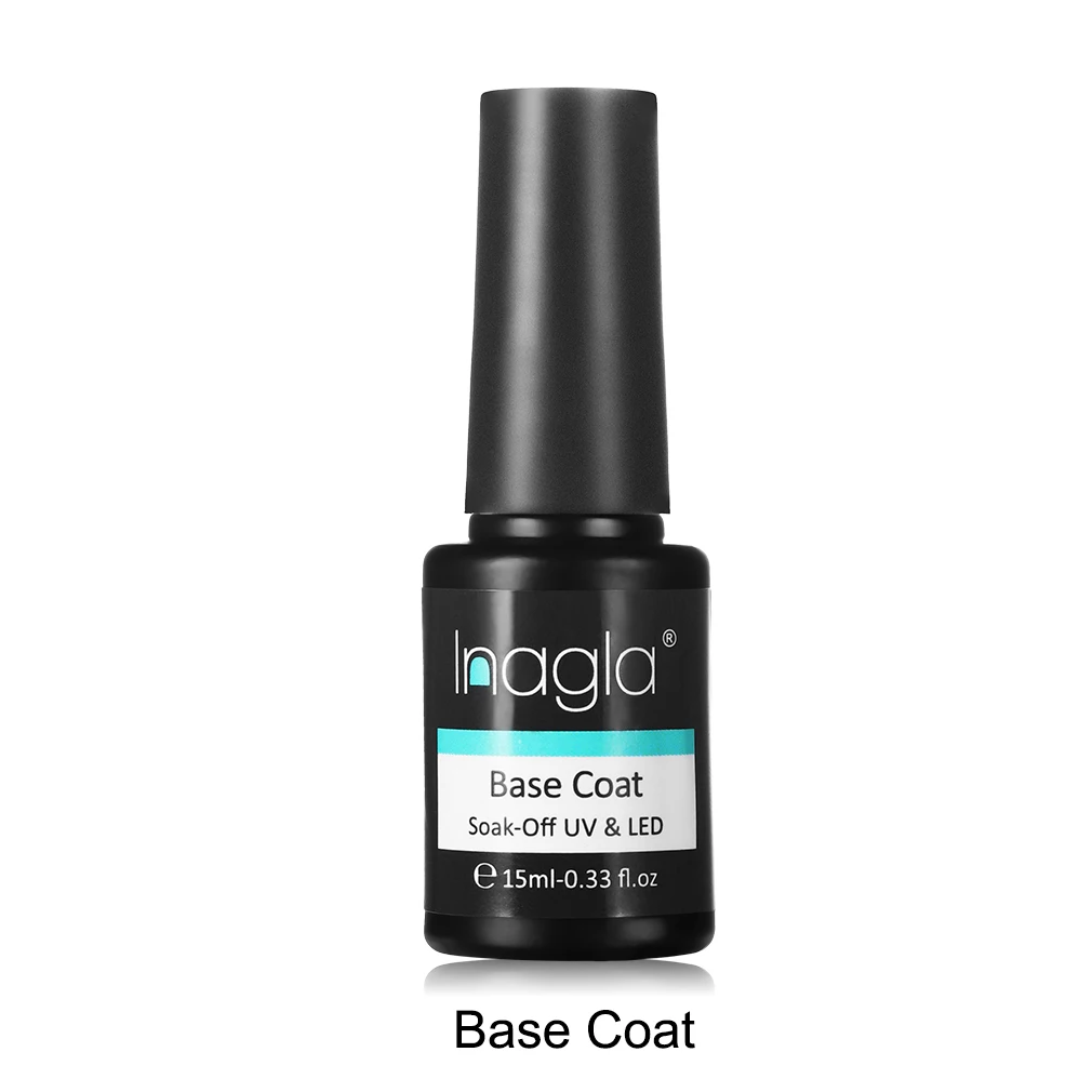 Base Coat Inagla, 12 чистых цветов, кофейная Коричневая серия, Гель-лак для ногтей, 15 мл, замачиваемый, УФ светодиодный, базовое верхнее покрытие, Полупостоянный акриловый лак - Цвет: Base Coat