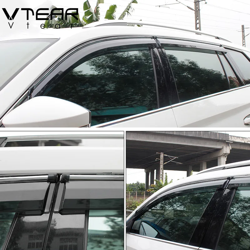 Vtear для Skoda Kodiaq шкода кодиак ветровики на окна автомобиля аксессуары для автомобиля, защита от дождя, окно, козырек, дефлекторы, тент, отделка, внешняя, авто-Стайлинг, защита от солнца, дождь