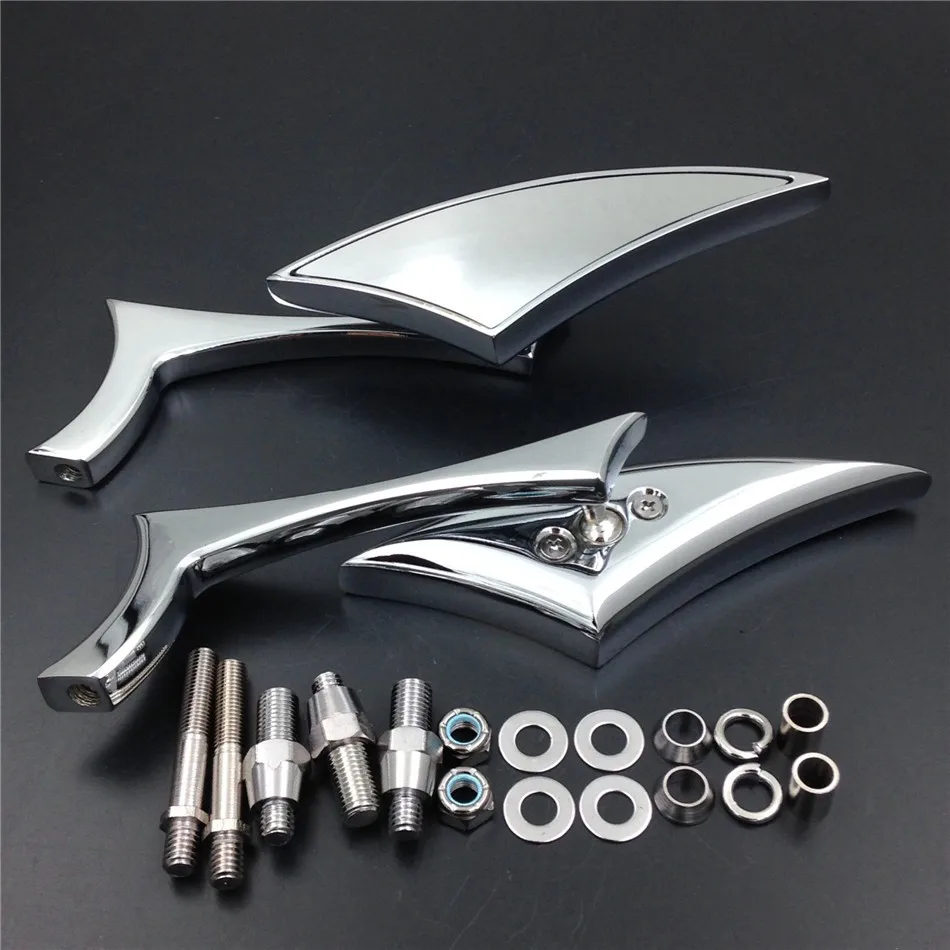 Зеркало мотоциклетное с хромированным лезвием для harley yamaha Honda Rebel Shadow 600 750 VTX 1300 1800