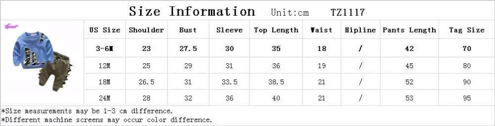 Kimocat Long Sleeve Autumn Winter Boys Clothing Set Warm Cotton Baby Clothes Cartoon Printing Cute Dinosaur |