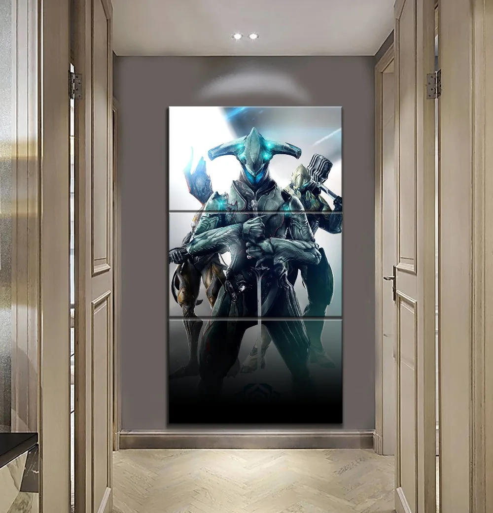 Картины на холсте для домашнего декора 3 шт. картины Game Warframe гостиной настенный
