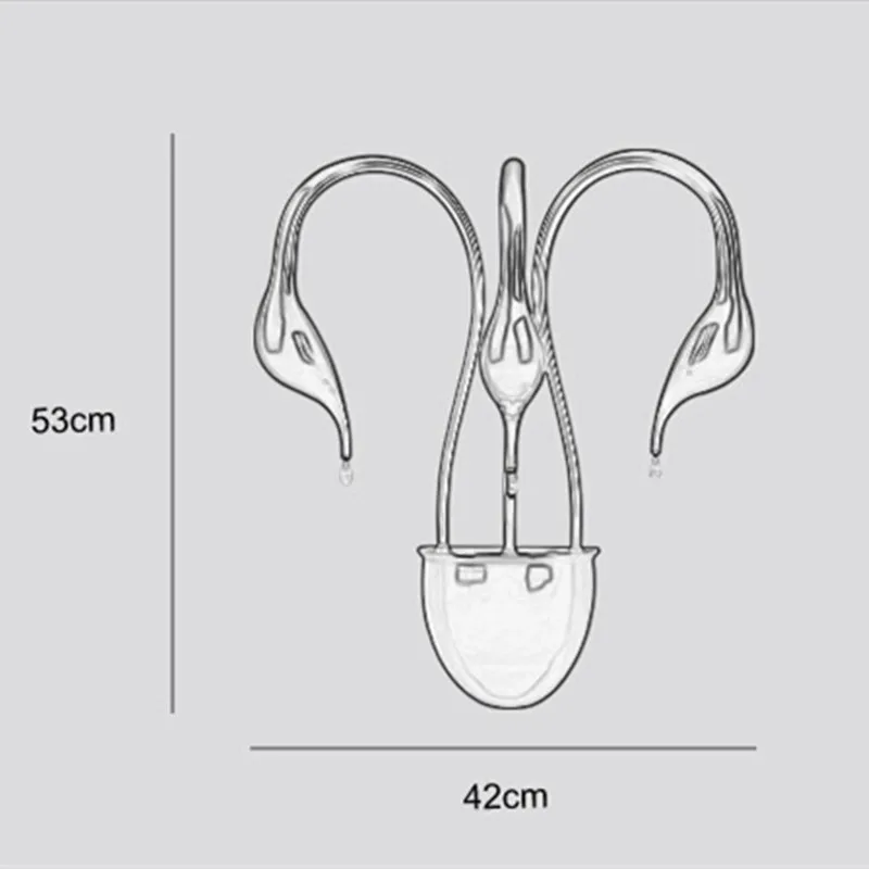 Современная светодиодная настенная лампа в виде лебедя креативный дизайн