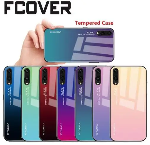 Для samsung Galaxy A10 A20 A30 A40 A50 A60 A70 Galaxy S10 Plus S10e чехол из закаленного стекла цветной защитный чехол для телефона