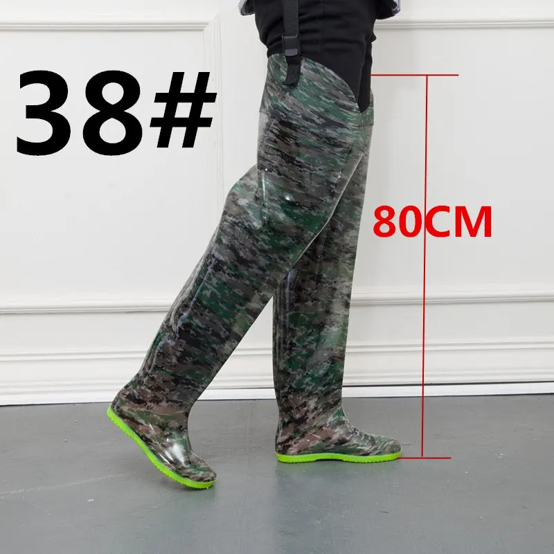 38 Цифровые Camofalge рыбацкие сапоги с высоким прыжком, интегрированная бесшовная комбинация, рыбацкие сапоги высотой 80 см, утепленные мягкие сапоги - Цвет: 38