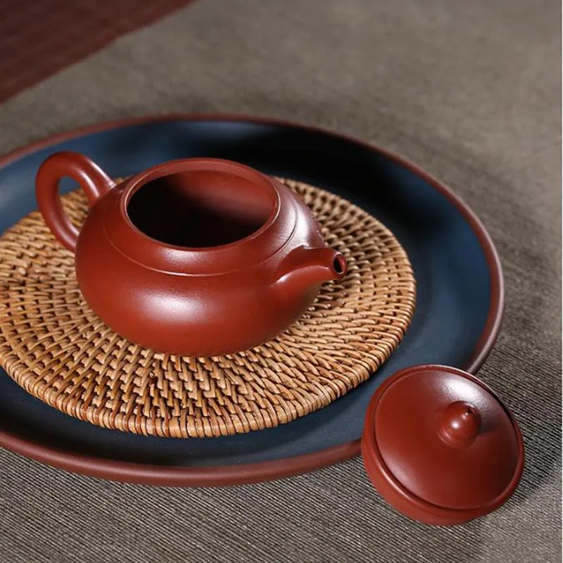 

170ml Yixing Purple Clay Teapot Engraving Raw Ore Dahongpao Mud Zi Sha Pot Office Kung Fu Tea Set Drinkware Adornment Crafts