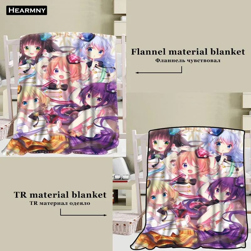 Gochuumon Wa Usagi Desu Ka одеяла с 3D принтом мягкое одеяло для дома/дивана/постельных