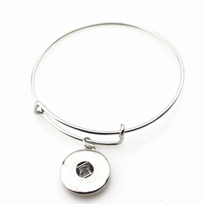 

10pcs/lot Adjustable Snap Bracelet Bangles fit 18 Ginger Snap Buttons Jewelry DIY Snap Bracelet&Bangles Charms