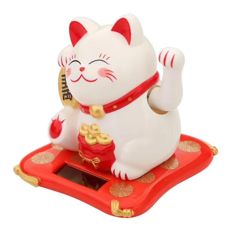 Японский счастливый кот богатство развевающаяся рука кошка золото Maneki Neko милый дом FengShui Декор Добро пожаловать кошка ремесло искусство магазин украшения отеля