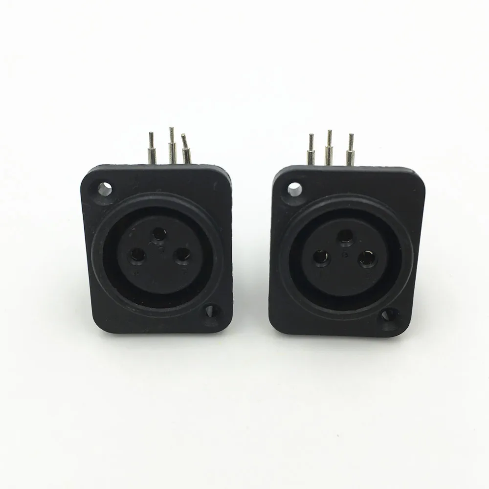 100 шт. 90 градусов 3Pin XLR гнездо панель крепление правый угол адаптер шасси микрофон
