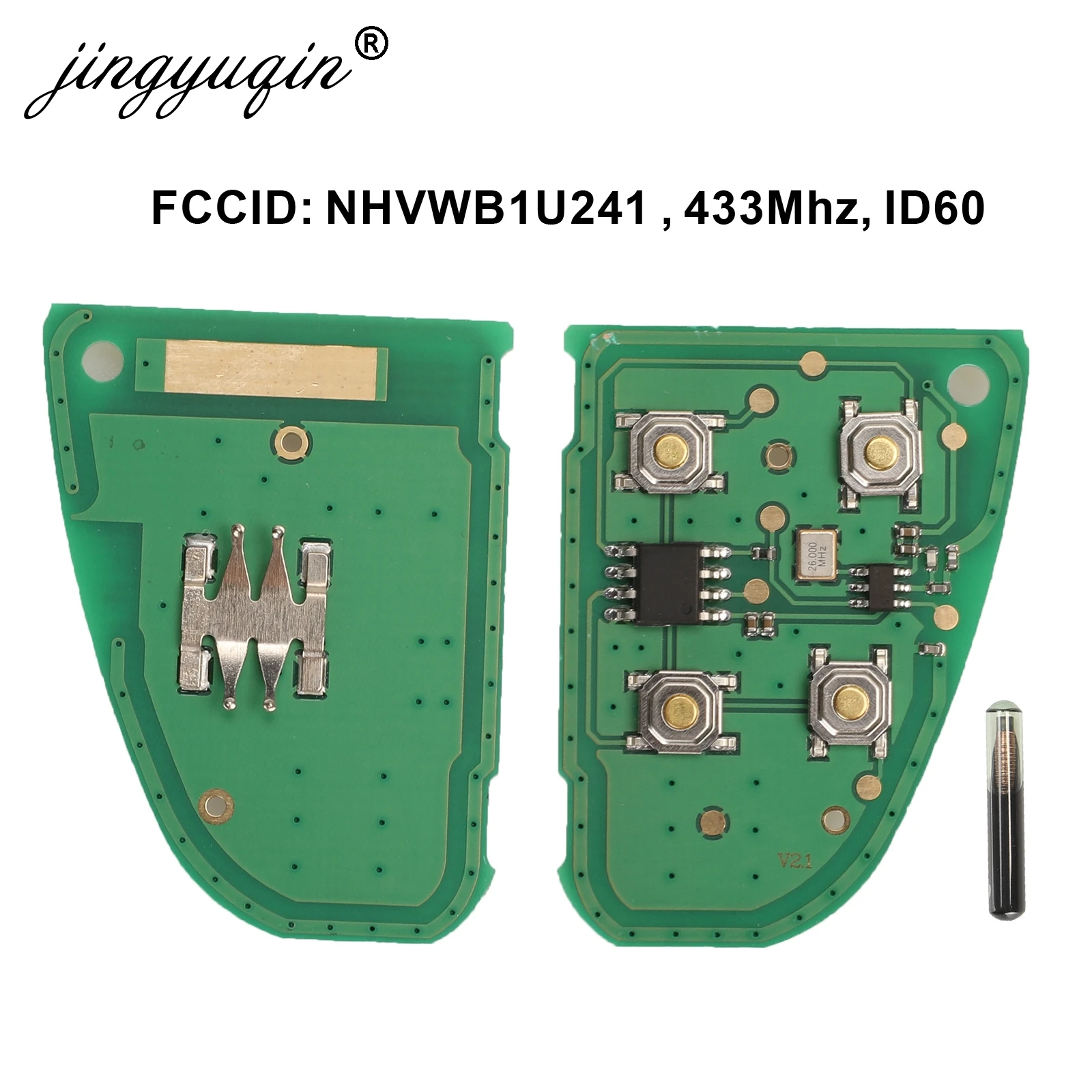 Пульт дистанционного управления jingyuqin 4 Bottons для Jaguar X Type S чип NHVWB1U241 2009 XJ XJR 2002 2008 433