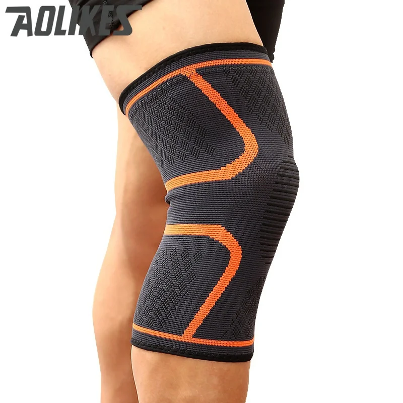 

1 pair Fitness Elbow Knee Pads Running Cycling Knee Support Braces Elastic Sport Compression Knee Pad Sleeve for Basketball