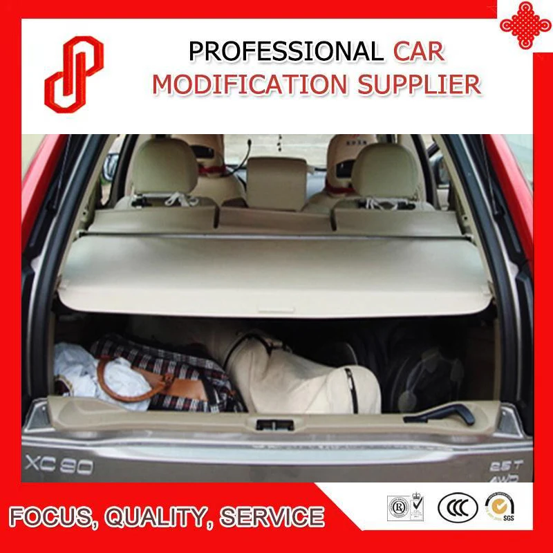 

Black beige color Rear Trunk Security Shield retractable Cargo cover Tonneau cover for VOLVO XC90 2006-2019