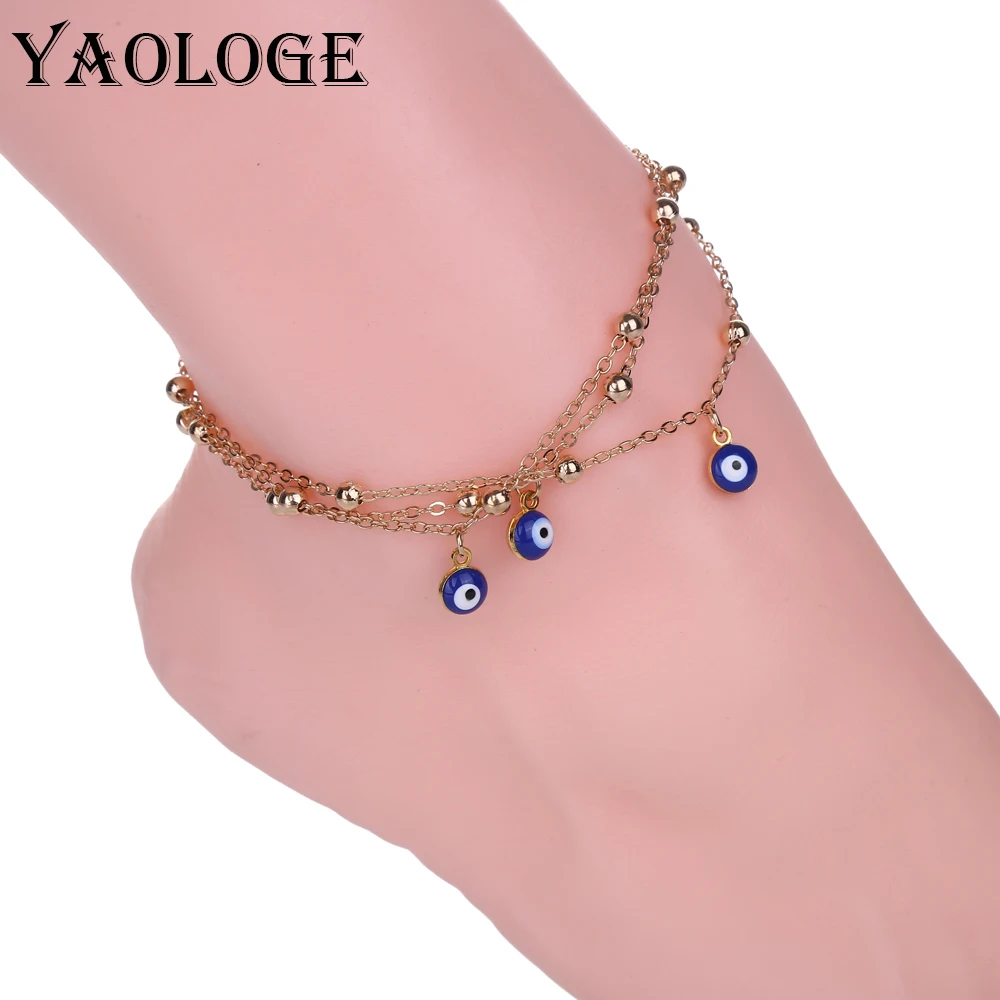 YAOLOGE горячая Распродажа Ретро Простой многослойный Тонкий браслет-цепочка