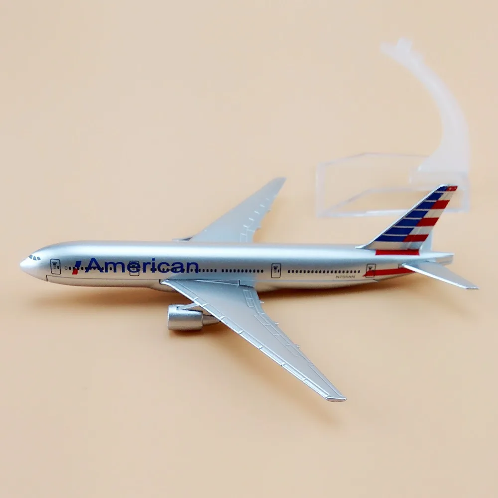 Сплав металла Air American B777 AA Airlines модель самолета Американский Boeing 777 модель самолета литой под давлением самолет детские подарки 16 см