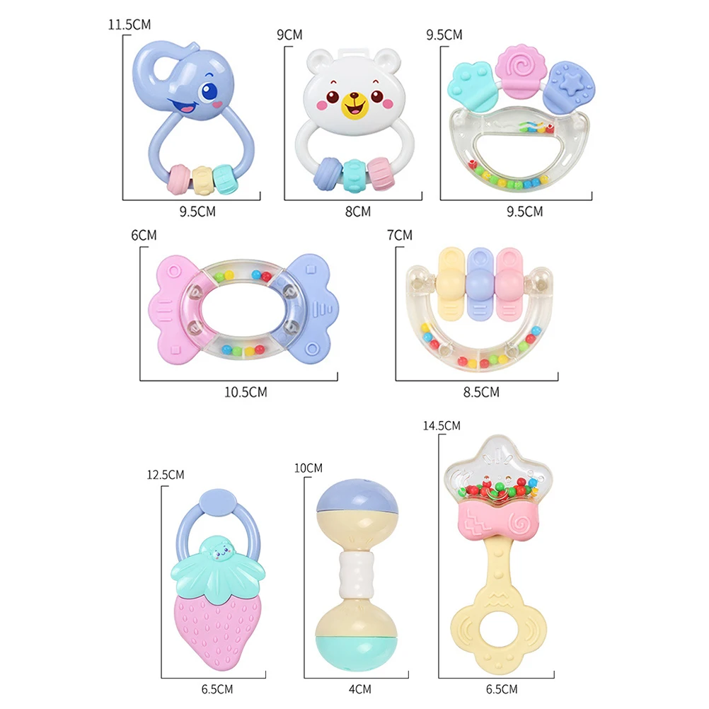 Мягкие Детские 8 шт. детские руки держать тряски колокольчик Игрушка Набор