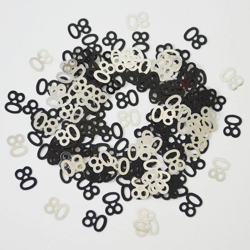 Стол для вечеринки в честь Дня Рождения взрослых и женщин цифры рассеивающиеся 80