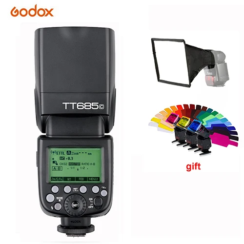 Беспроводная высокоскоростная вспышка Godox TT685C 2,4G HSS 1/8000s ttl speed lite для Canon 750D 700D 70D 60D 7D 6D 5D Mark II III DSLR - Цвет: TT685C