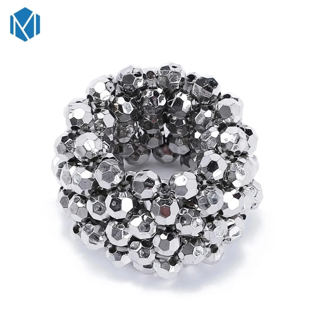 Женская лента для волос с имитацией жемчуга и бусинами из горного хрусталя