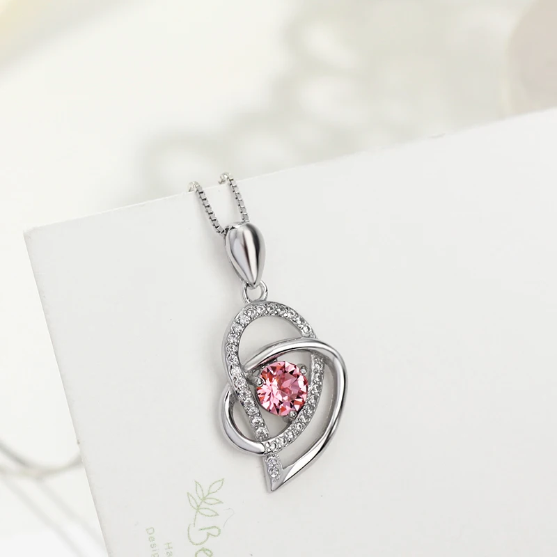 Ювелирные изделия Neoglory из циркония и серебра S925 ожерелье с шармами милое