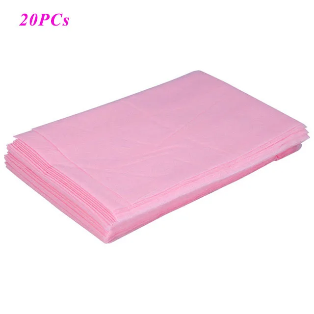 20PCs Pink 10 шт./20 шт./50 шт. 175x75 см одноразовые спа массажные простыни водонепроницаемые простыни Массажная кушетка для салона красоты листовое покрытие для стола - Цвет: 20PCs Pink