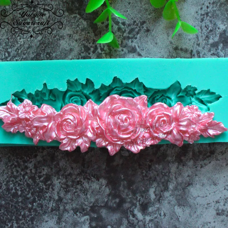 Yueyue Sugarcraft силиконовая форма в виде цветка розы помадка форма для украшения торта инструменты форма для шоколадной мастики