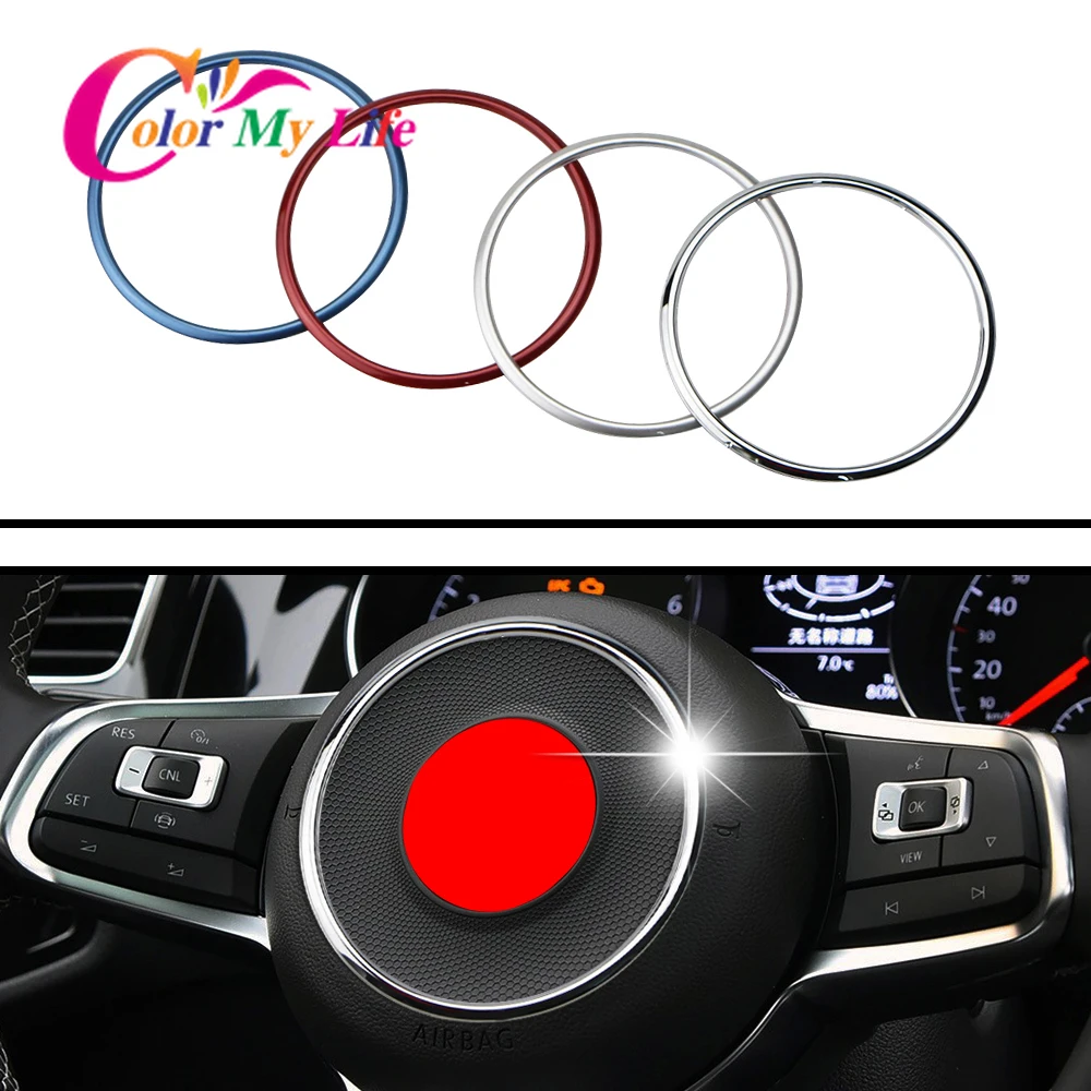 

ABS Car Steering Wheel Ring Center Cover Trim Sticker Decoration Accessories for Kia KX Cross K2 2014 - 2018 2019 Accessories