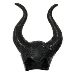 Maleficent mask Maleficent рога косплей маска головные уборы Черная Королева шлем головной убор Хэллоуин маскарадные реквизиты для вечеринки - Цвет: Maleficent mask
