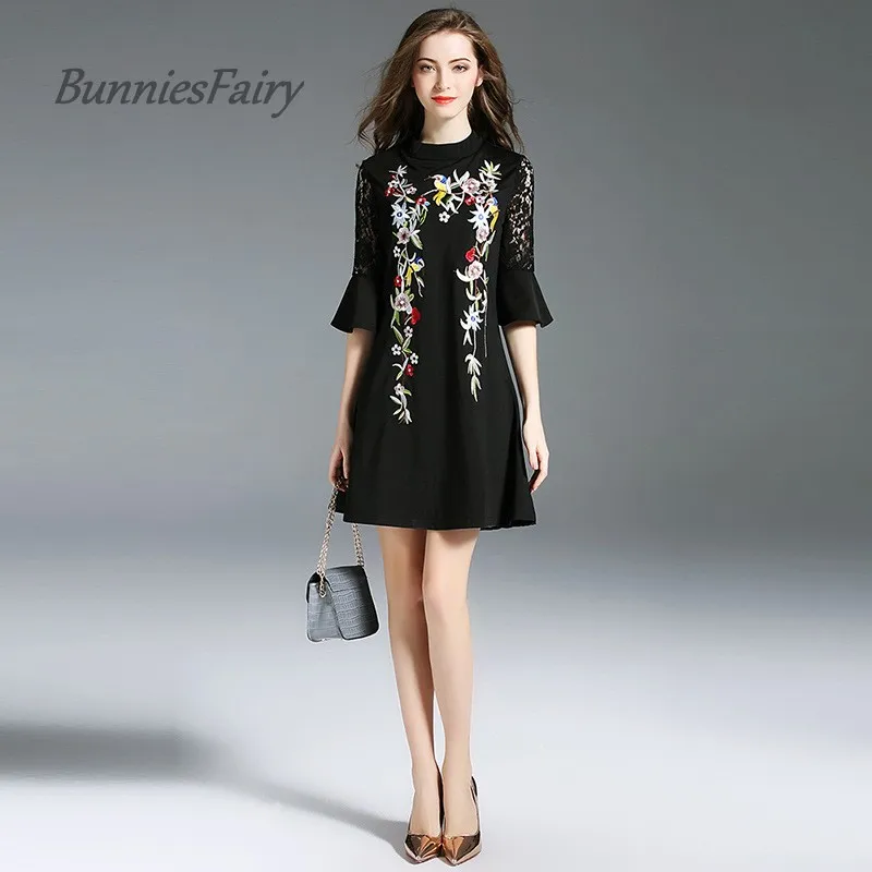 BunniesFairy 2018 элегантное кружевное обтягивающее мини платье в национальном стиле с