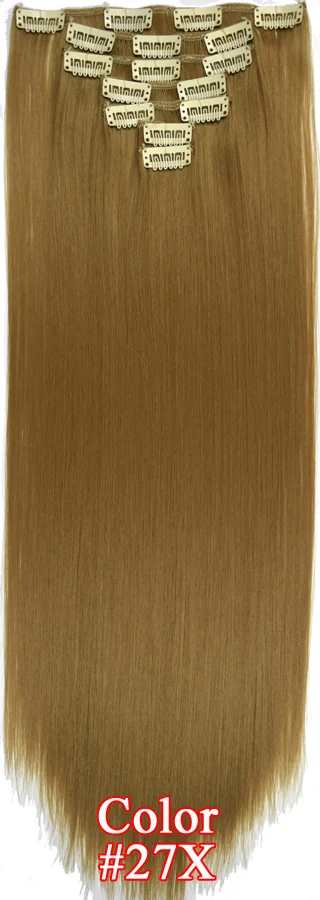 TOPREETY термостойкие B5 Синтетические прямые 7 шт./компл. клип в наращивание волос 7006