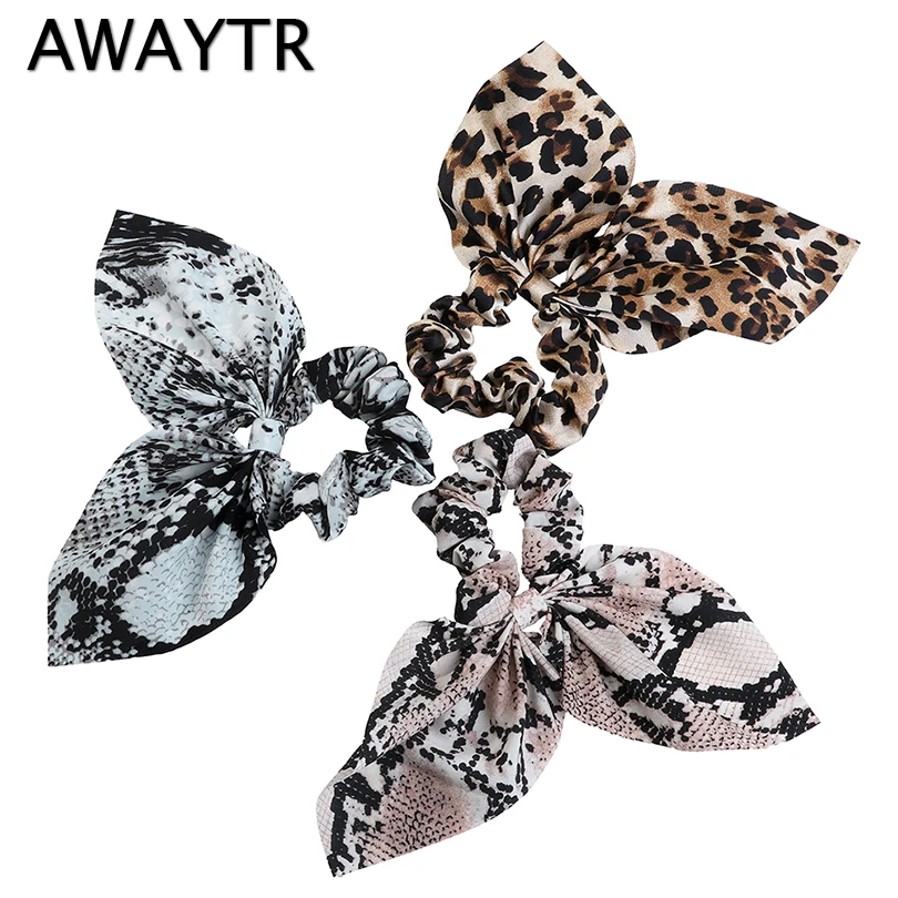 AWAYTR новые модные эластичные резинки для волос с леопардовым принтом аксессуары