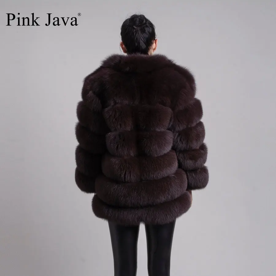 Новое поступление женская зимняя одежда розового цвета java QC5073 роскошная Меховая