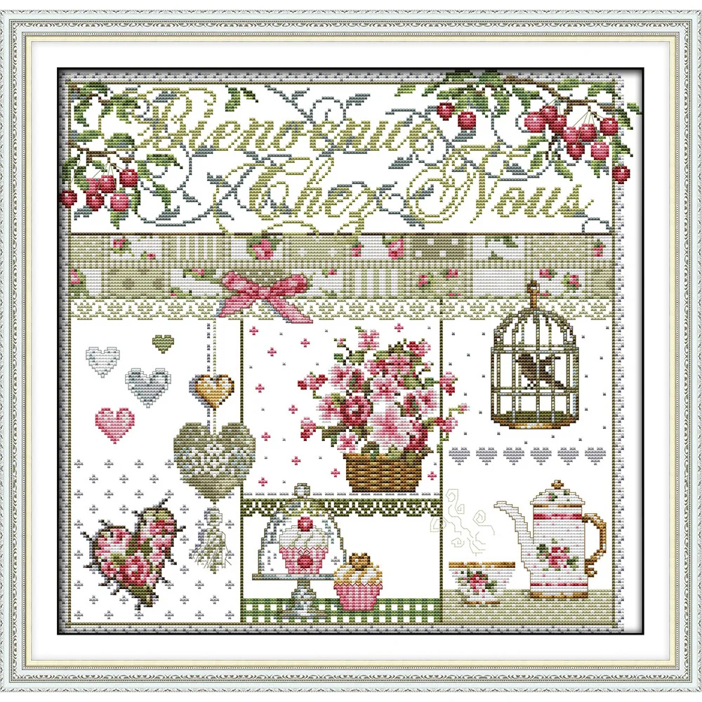 Joy Sunday Home life китайские наборы для вышивания крестиком экологический хлопок прозрачный штампованный Печатный 14 11CT DIY свадебное украшение для дома