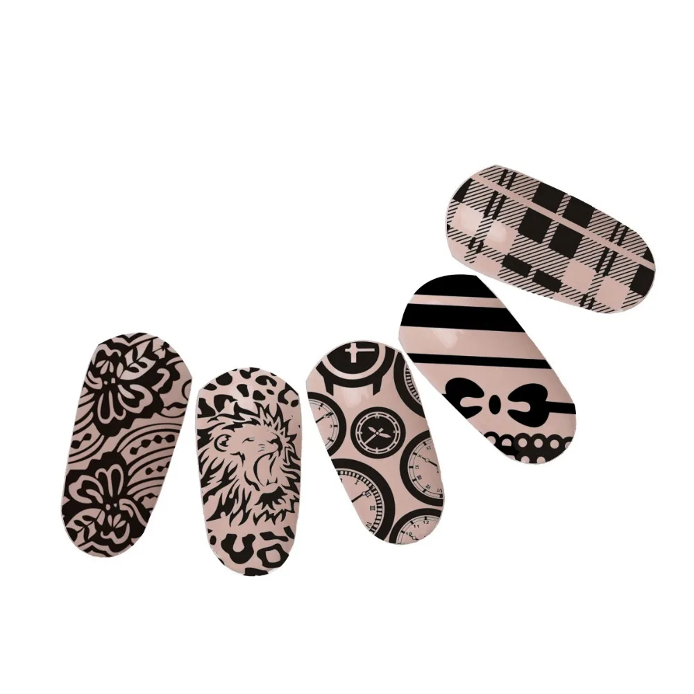 Трафарет для стемпинга ногтей с рисунком черепа розы собаки 9 шт./лот | Красота и