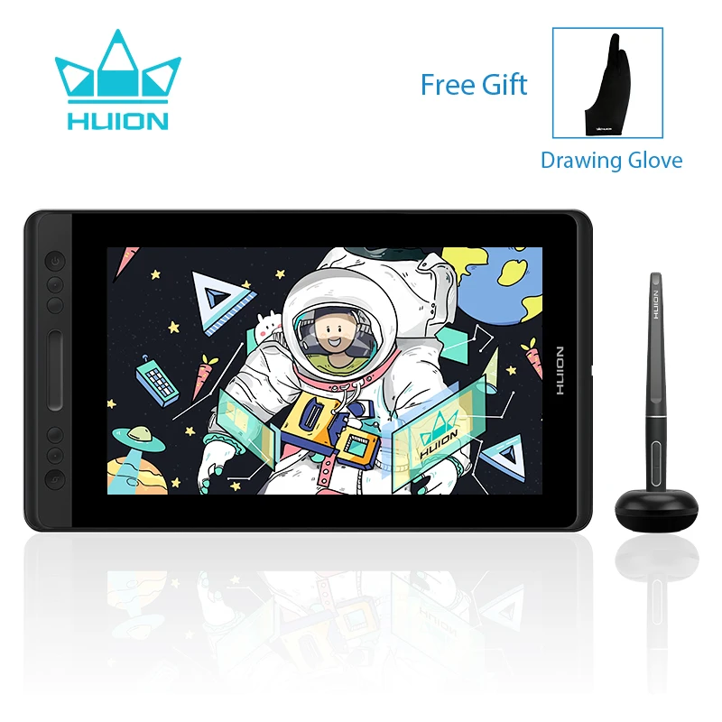 HUION Kamvas Pro 13 GT-133 Графический графический планшет монитор с аккумулятором стилус дисплей монитор 8192 уровней