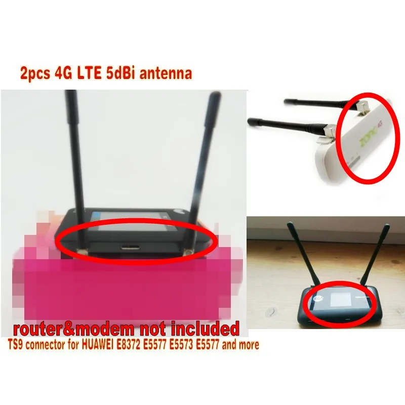 2 шт. 4G LTE 5dBi антенна TS9 Разъем для HUAWEI E8372 e55777 E5787 E5573 E5577 AC790S AC810S и другие|huawei e8372|lte 4glte
