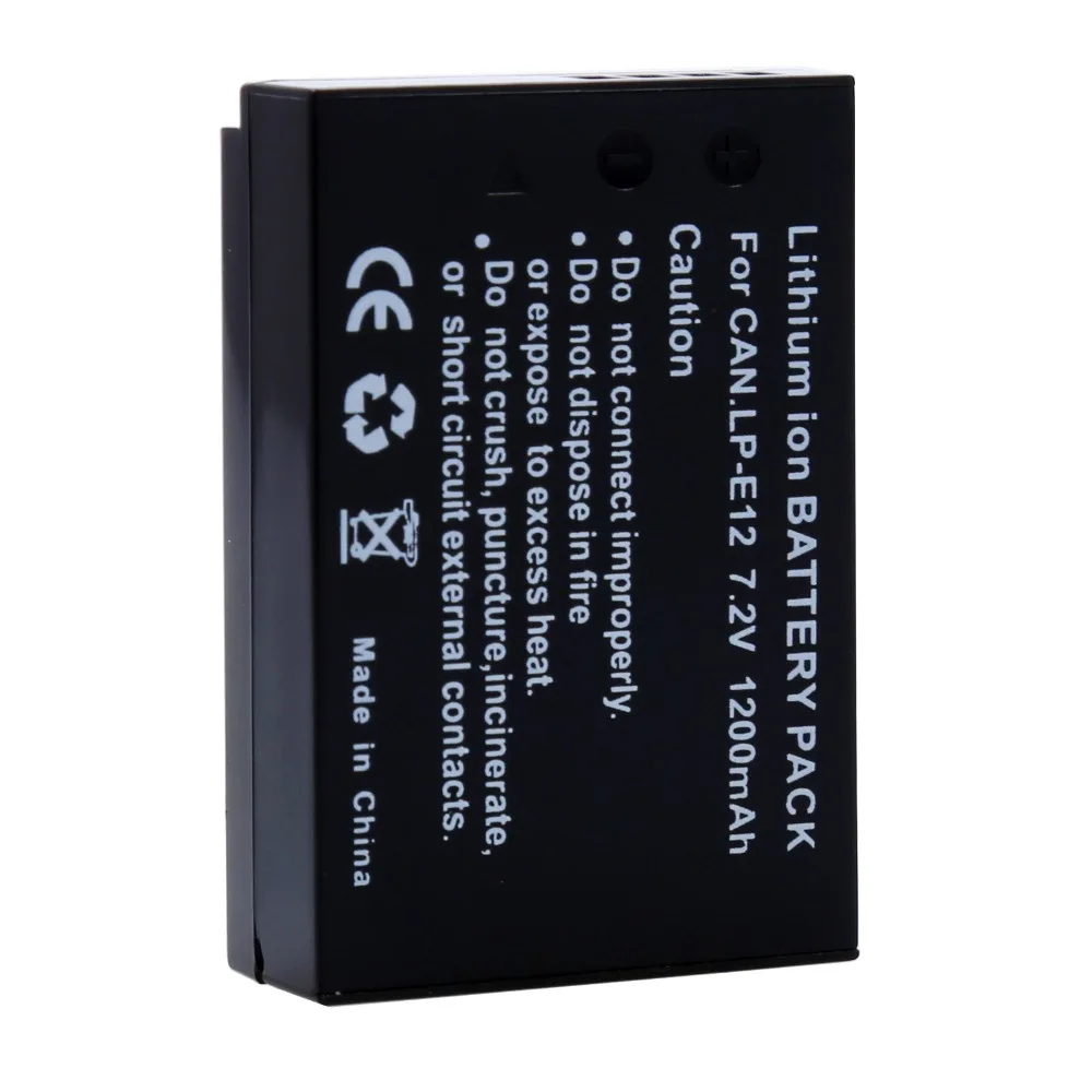 3 шт 7 2 V 1200 мА/ч LP E12 LPE12 Rechargeble Камера батареи для цифровой однообъективной