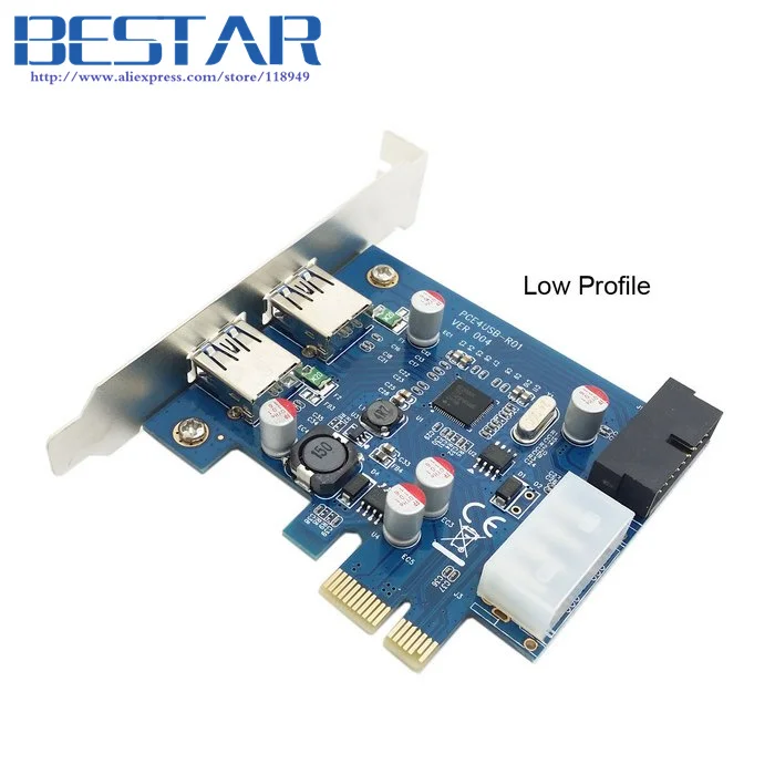 USB 3 0 3.0 PCI E pcie карта и 2 порта 20 контактный Женский низкопрофильный кронштейн с