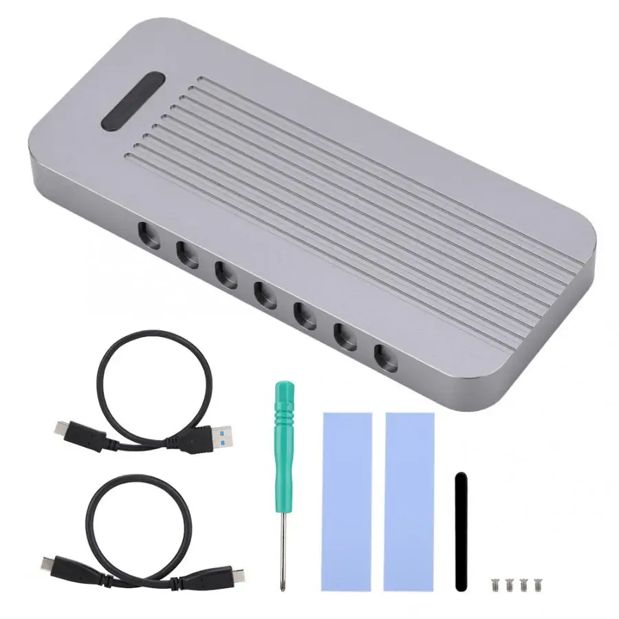 USB3.1 TYPE-C PCI-E NVME Protocol M-Key Interface High Speed SSD Mobile Hard Disk Box | Электроника
